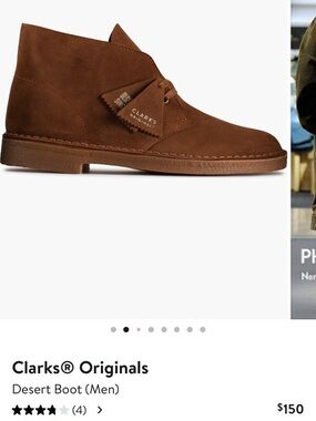 Clarks Originals Men's Chukka Boot in Dark Brown Suede